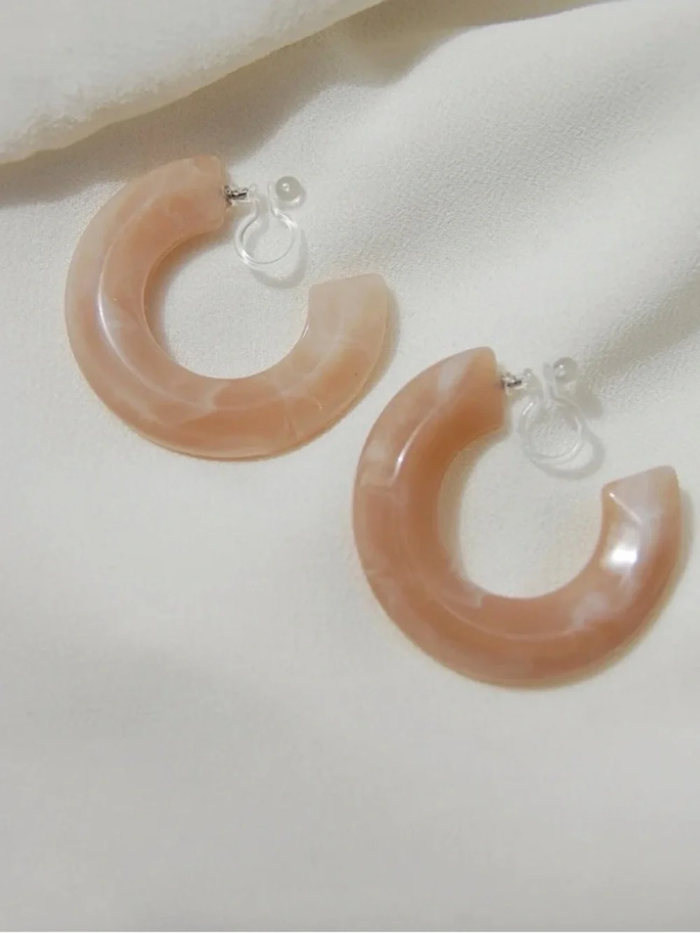 NWT Delicate Peach Hoop Earrings - Women Jewelry